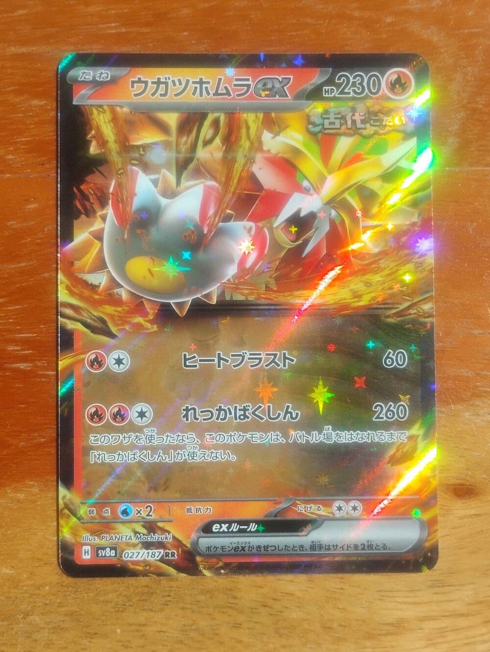NM Japanese Holo Gouging Fire EX Double Rare Terastal Festival sv8a Pokemon Card